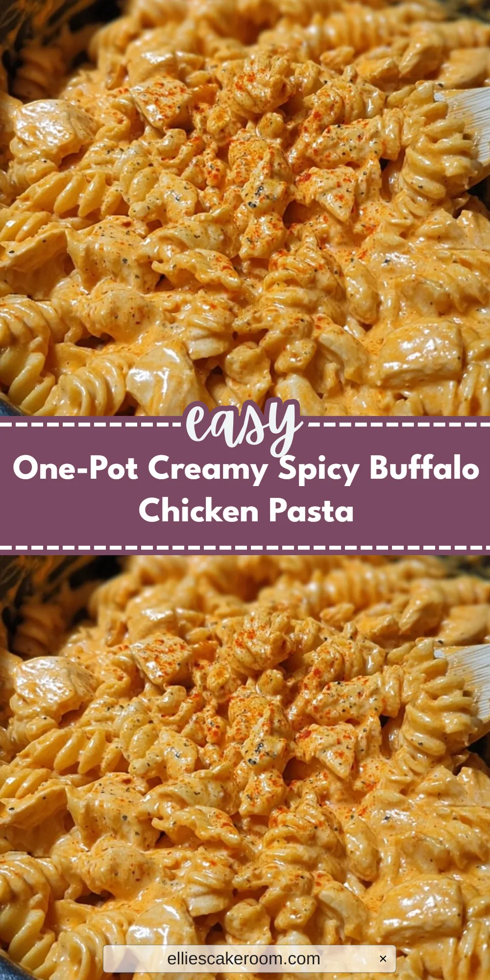 One-Pot Creamy Spicy Buffalo Chicken Pasta