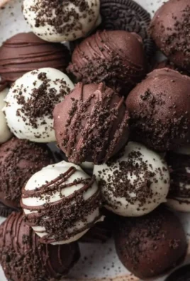 Delicious homemade Oreo Balls covered in chocolate