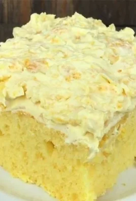 Delicious Pineapple Lush Cake with creamy layers and pineapple toppings