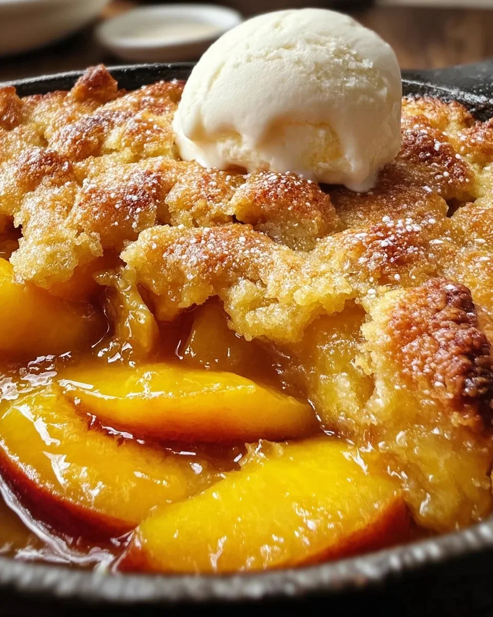 Ridiculously Easy Peach Cobbler