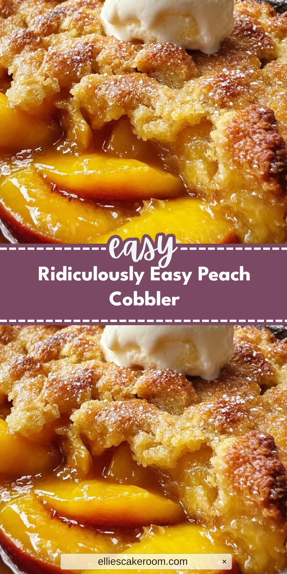 Ridiculously Easy Peach Cobbler