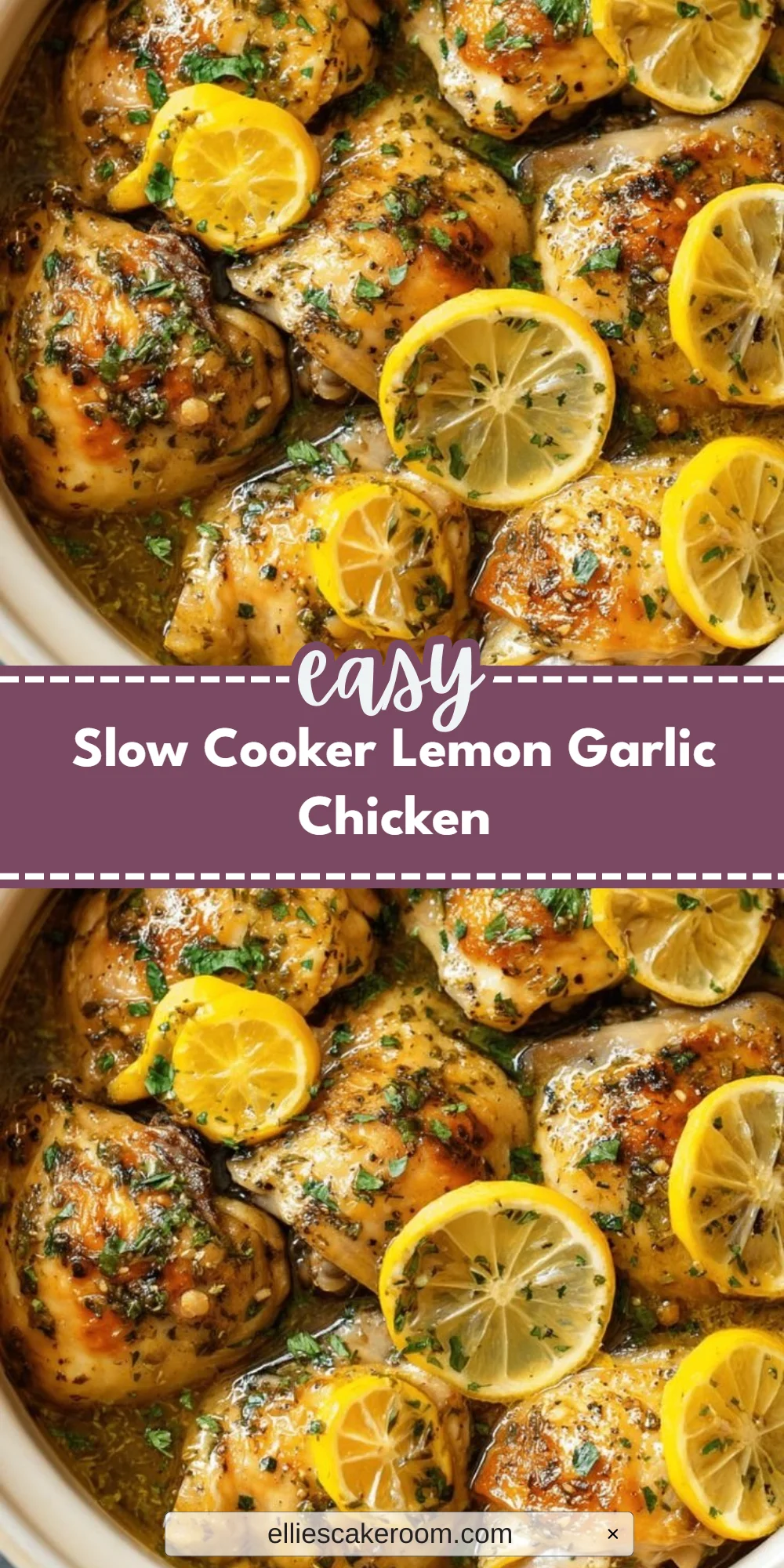 Slow Cooker Lemon Garlic Chicken