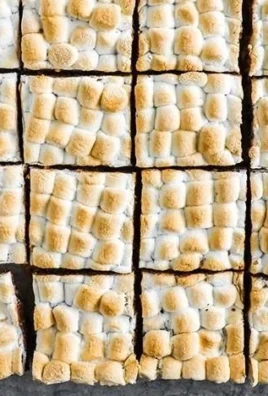 Delicious homemade S'more Bars with chocolate and marshmallows