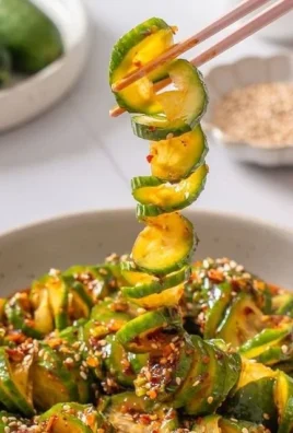 Spicy Asian Cucumber Salad with fresh cucumbers and vibrant seasonings